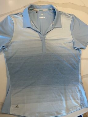 Adidas Women’s Light Blue Ombre Golf Polo